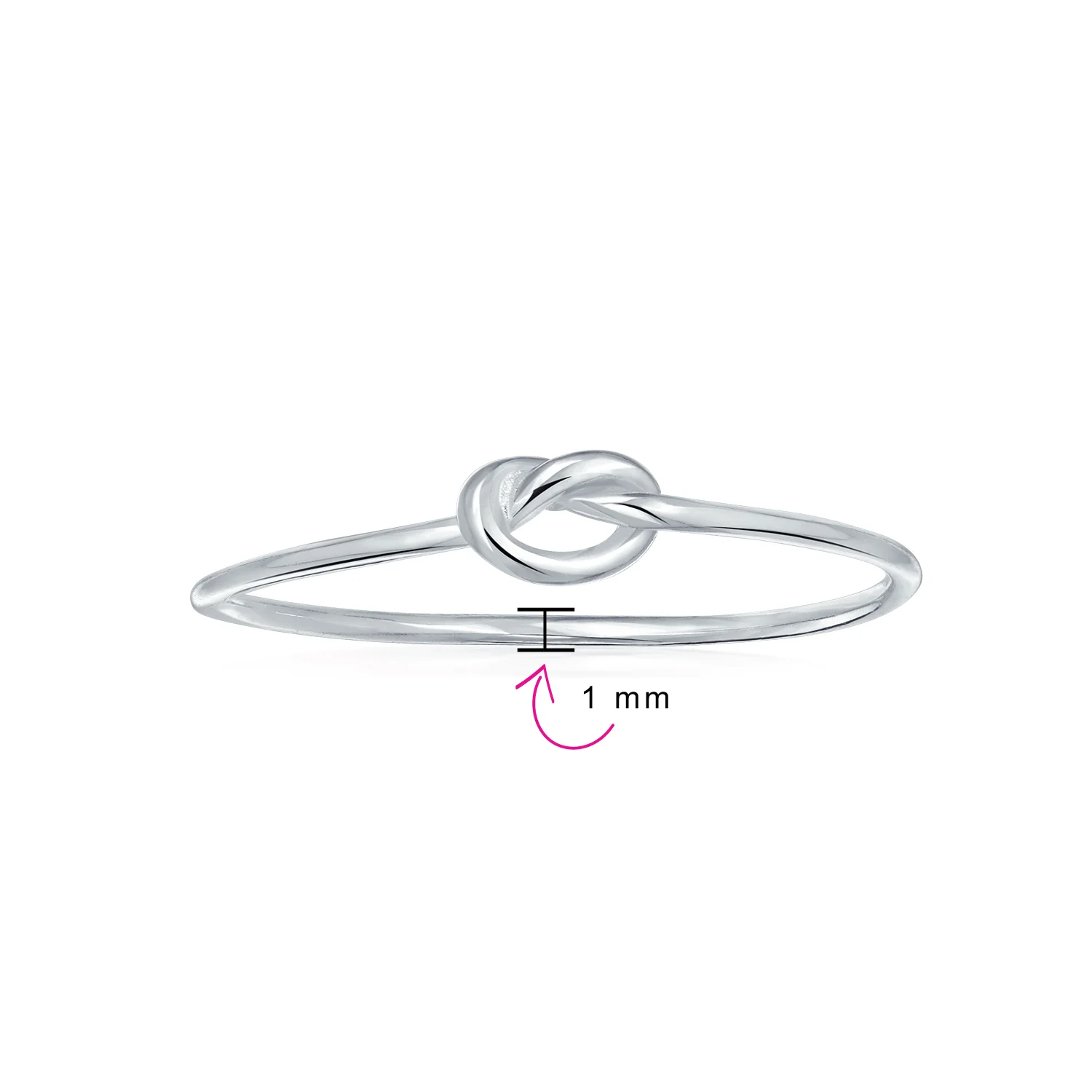 Tiny Stackable Religious Infinity Love Knot Ring 1MM Band .925 Sterling Silver - Image 4