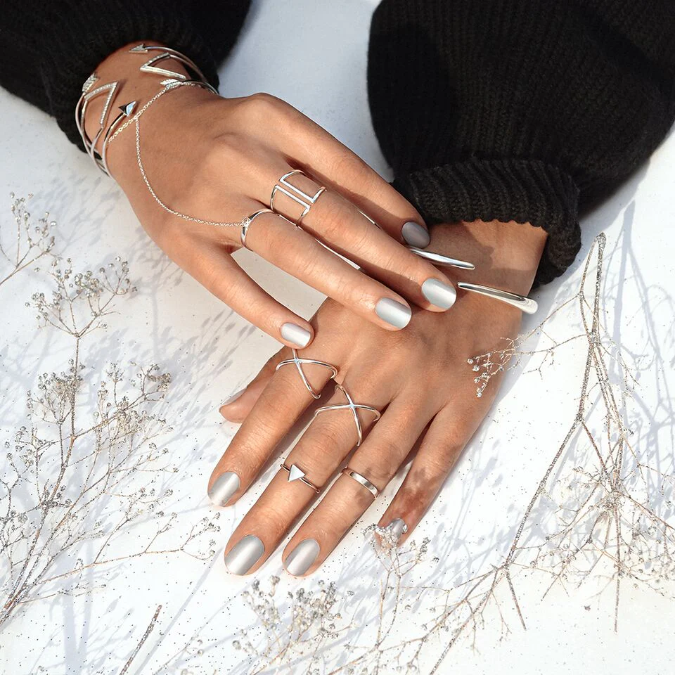 Modern Geometric Wide Vertical Bars Band Ring .925 Sterling Silver Adjustable - Image 4
