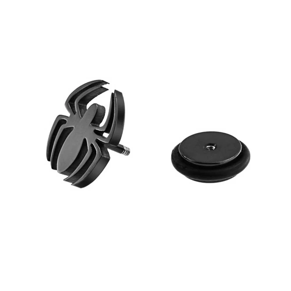 Black Widow Spider Stud Piercing Earrings Illusion Plug Stainless Steel Stud Earrings Screwback - Image 7