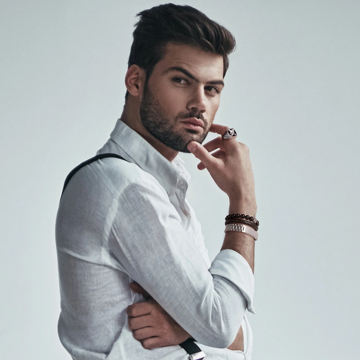 Silver Tone Stainless Steel ID Bracelet with Name Plate for Men - 8 8.5 Inch - Image 8