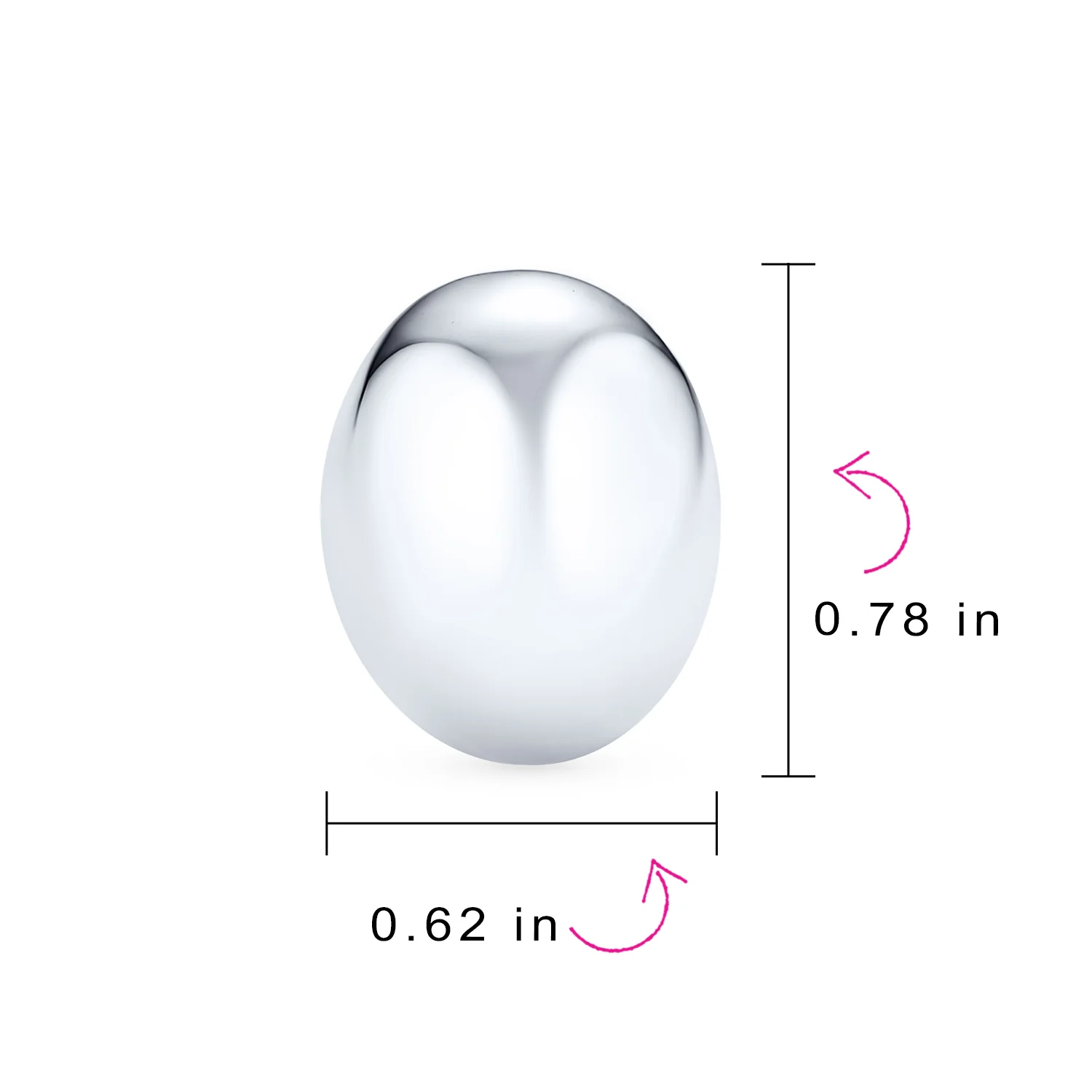 Simple Button Style Dome Clip-On Earrings for Non-Pierced Ears Sterling Silver - Image 4