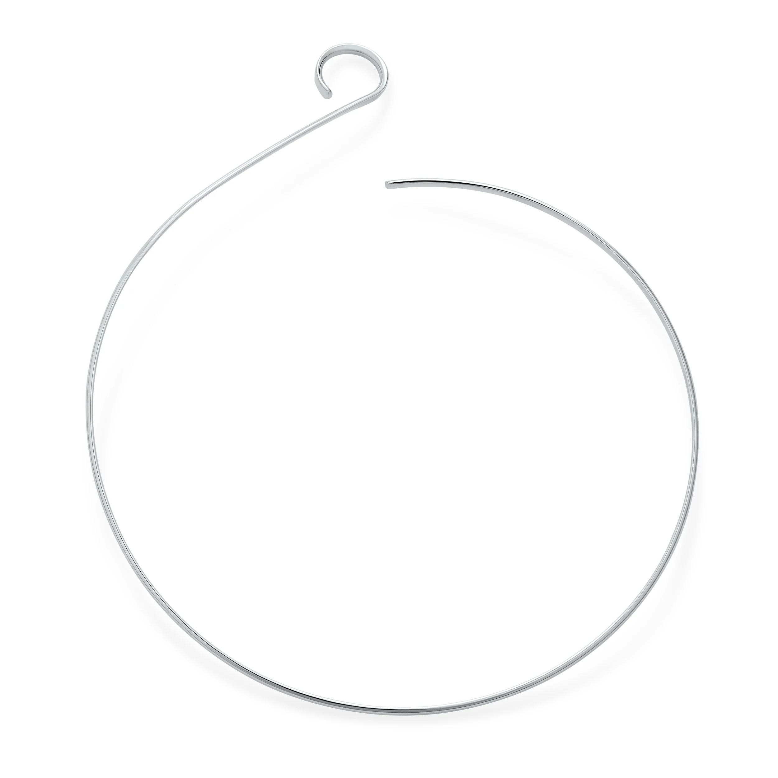 Modern S Swirl Geometric Collar Choker Statement Necklace .925 Silver Sterling - Image 2