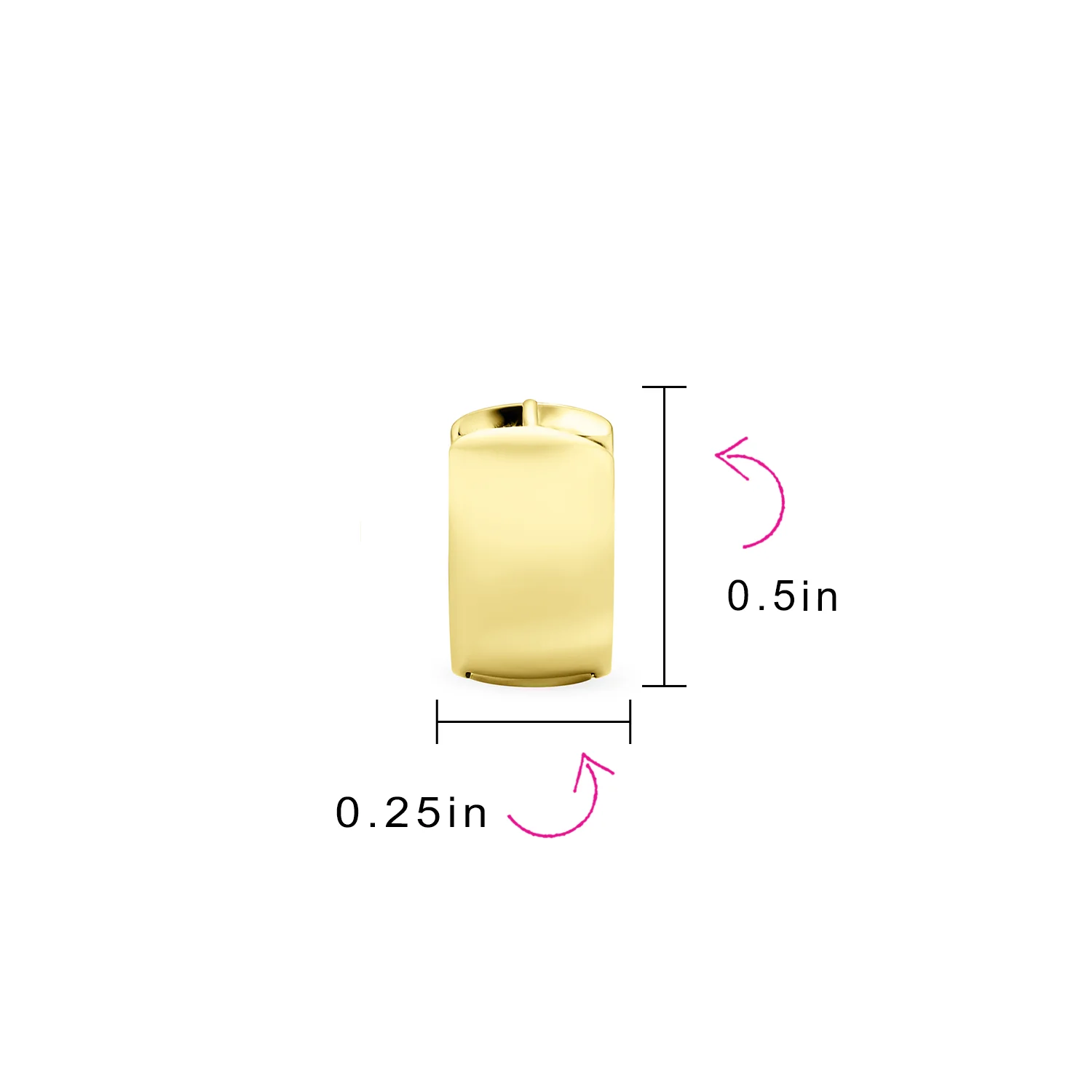 Simple Wide Huggie Hoop Earrings Gold Plated .925 Sterling Silver Polished Hinge Closure - Image 8