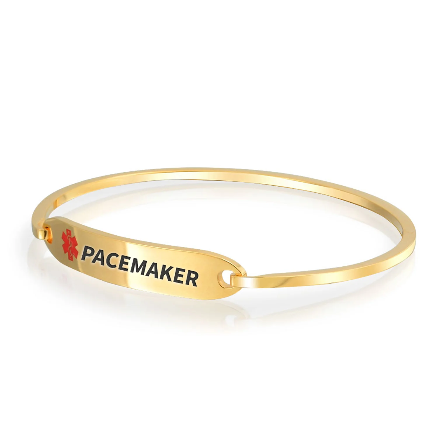 Sleek Medical ID Bracelet Bangle Stainless Steel 7 Inch - Image 27