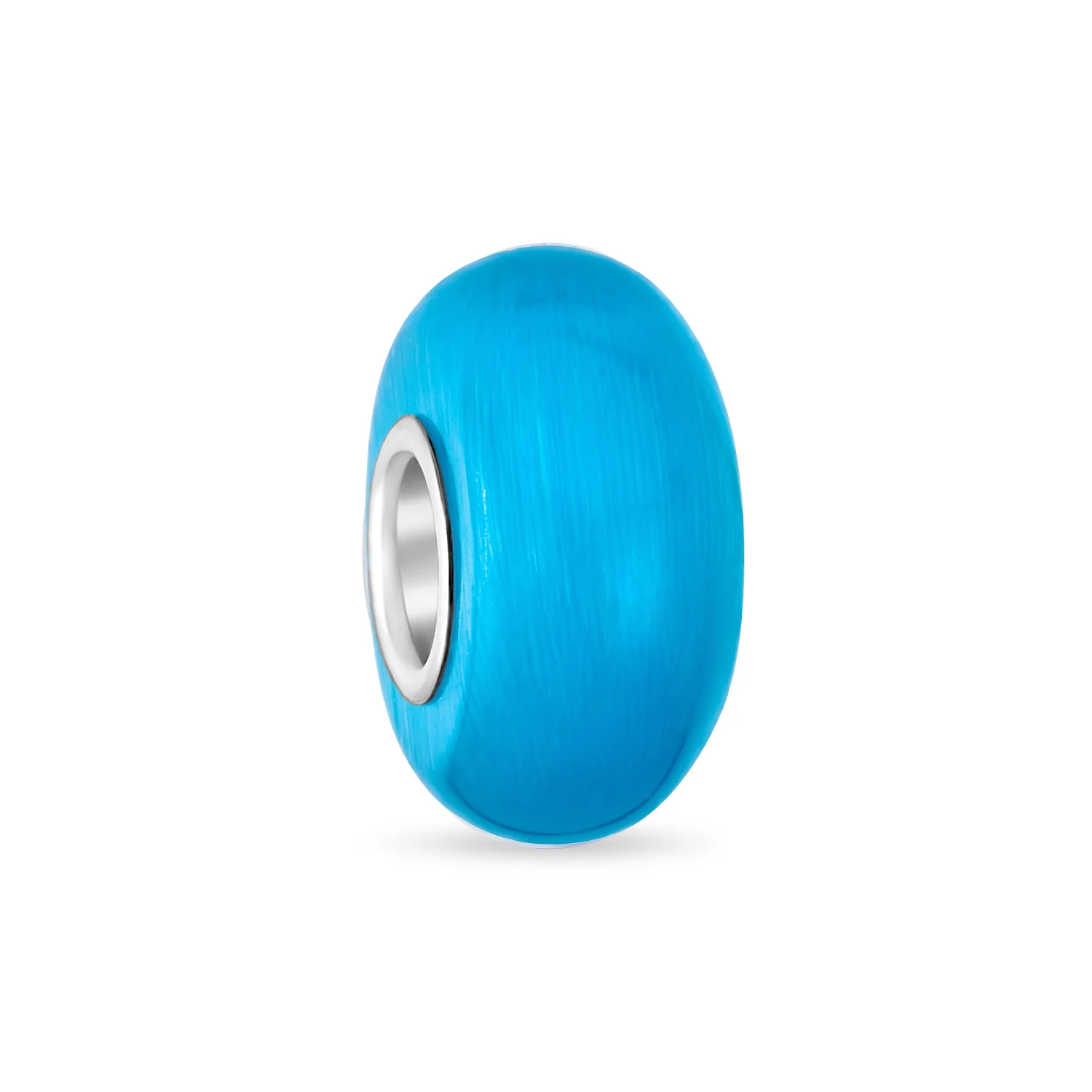 Smooth Opaque Murano Glass Charm Bead for European Bracelets Sterling Silver - Image 5