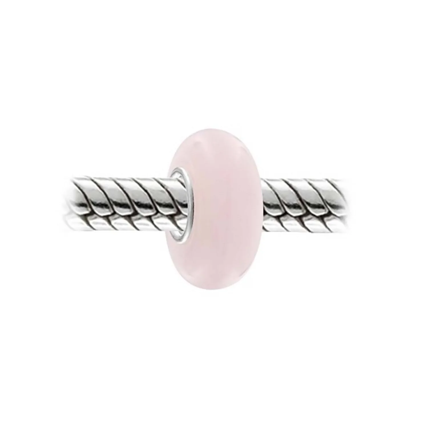 Smooth Opaque Murano Glass Charm Bead for European Bracelets Sterling Silver - Image 6
