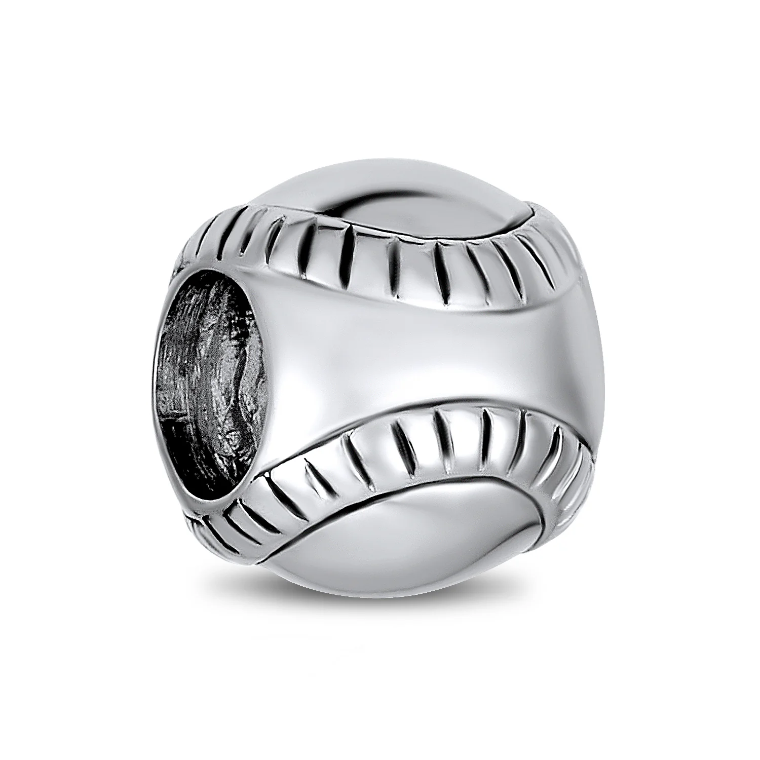 Softball Team Charm Bead Sterling Silver for European Bracelets - Image 2