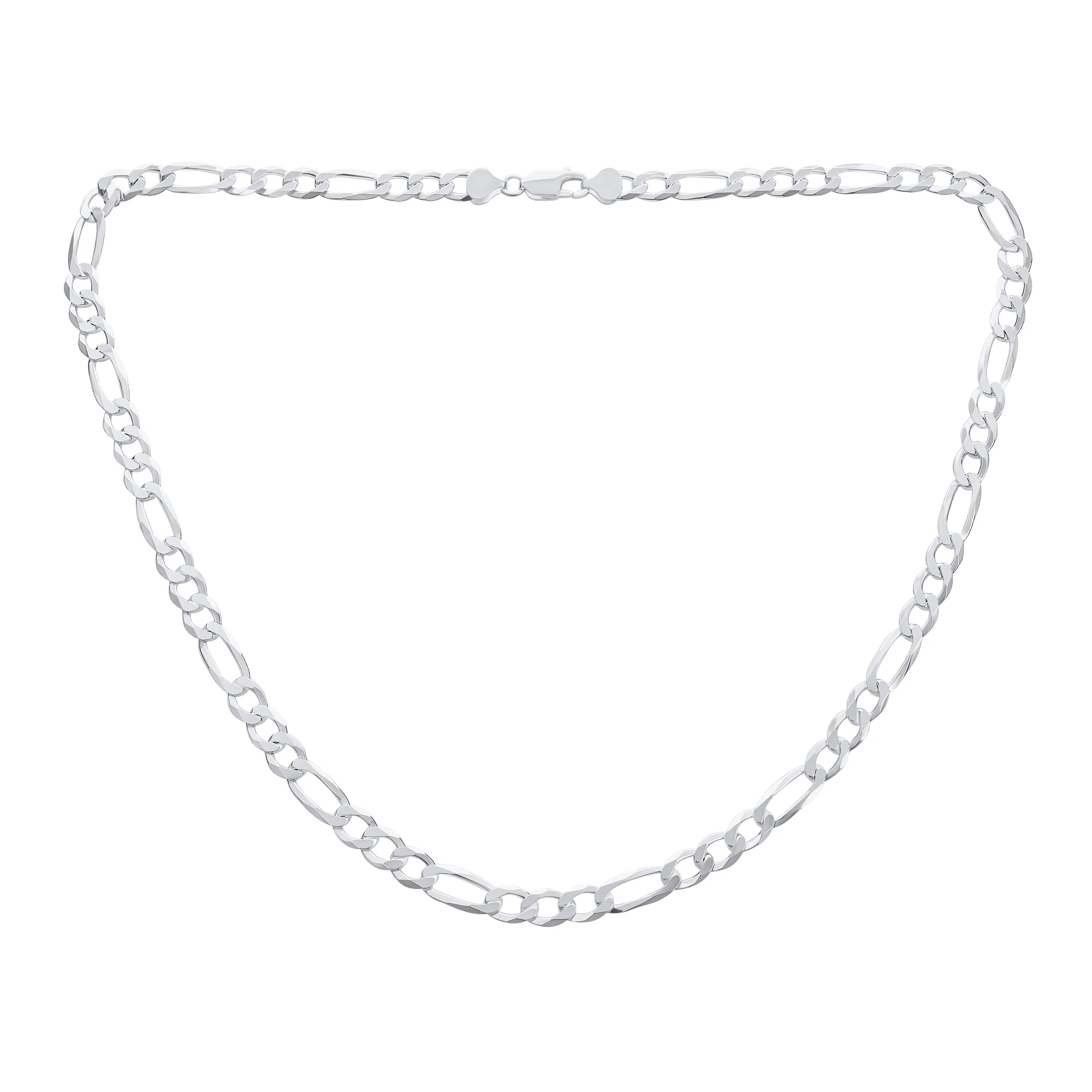 Large Solid Heavy .925 Sterling Silver 8mm Figaro Chain Link Necklace 18" - Image 2