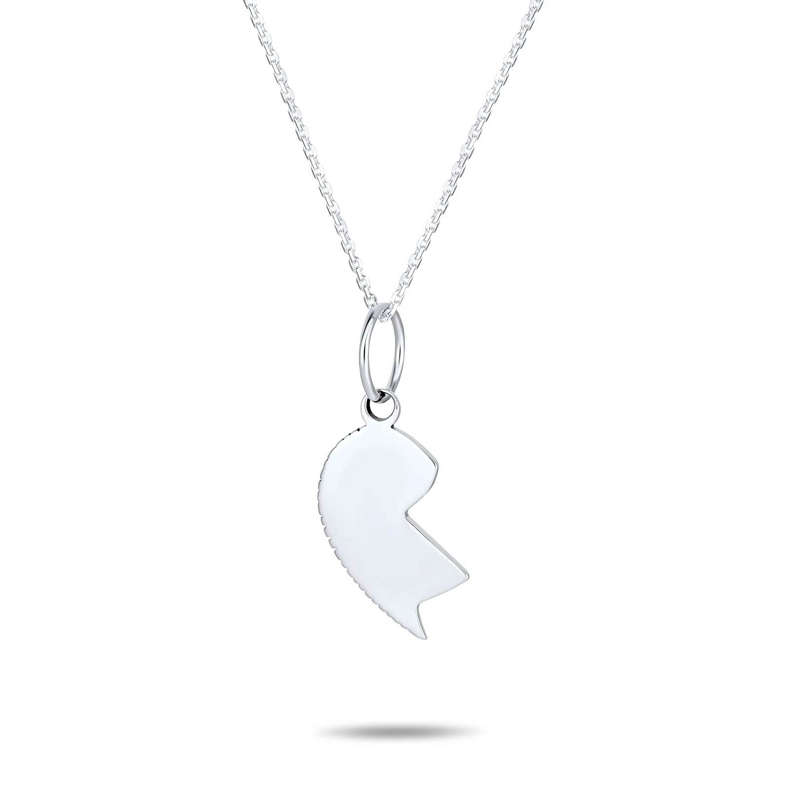 Split Heart Puzzle Pendant Necklace for Grandma & Granddaughter Sterling Silver - Image 5
