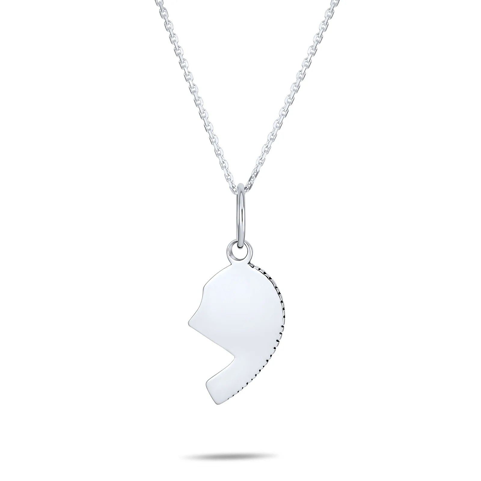Split Heart Puzzle Pendant Necklace for Grandma & Granddaughter Sterling Silver - Image 6
