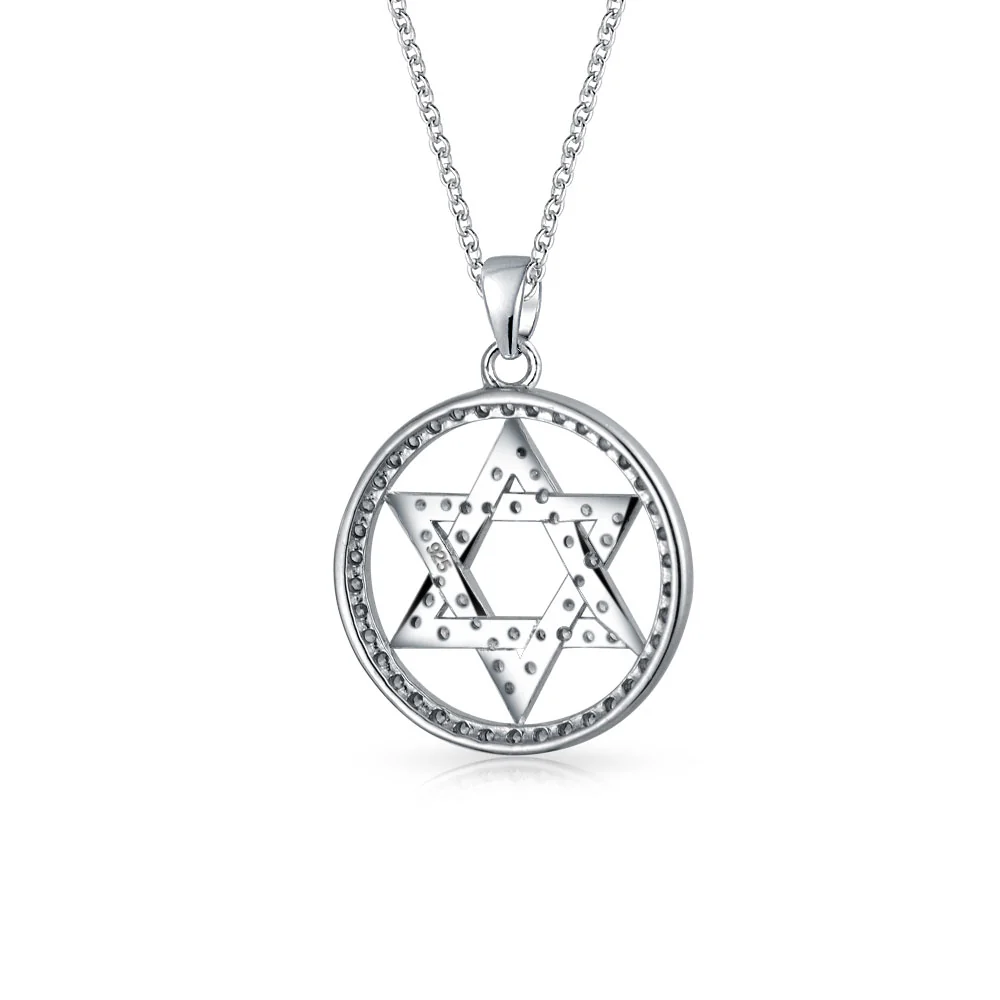 Star of David Pendant Necklace Cubic Zirconia CZ .925 Sterling Silver Bat Mitzvah Gift - Image 3