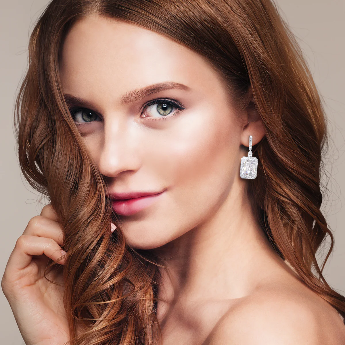 Statement Fashion Emerald Cut CZ Halo Dangle Chandelier Earrings GoldSilver - Image 13