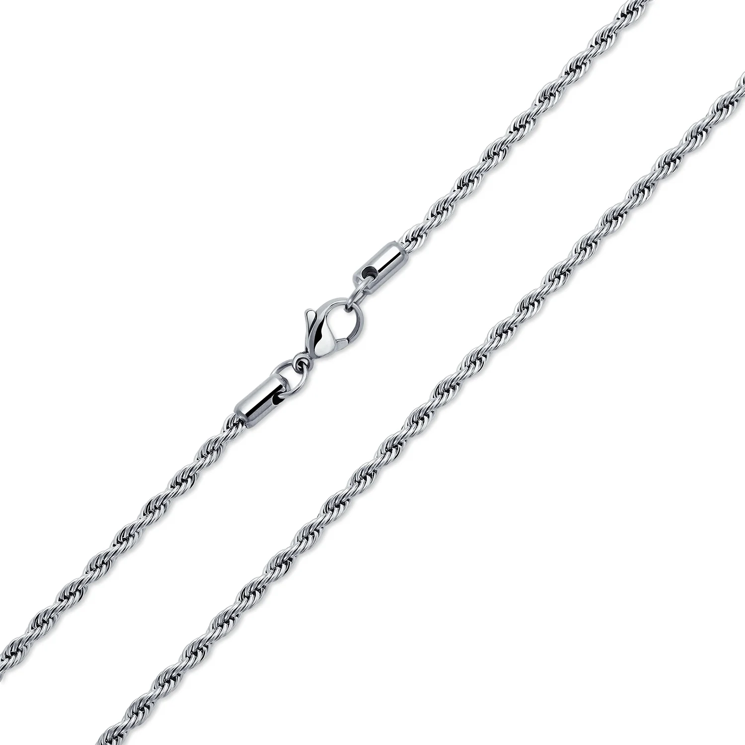 Set of 3 Classic Rope Chain Necklace Stainless 18 20 24 Inch - Image 3