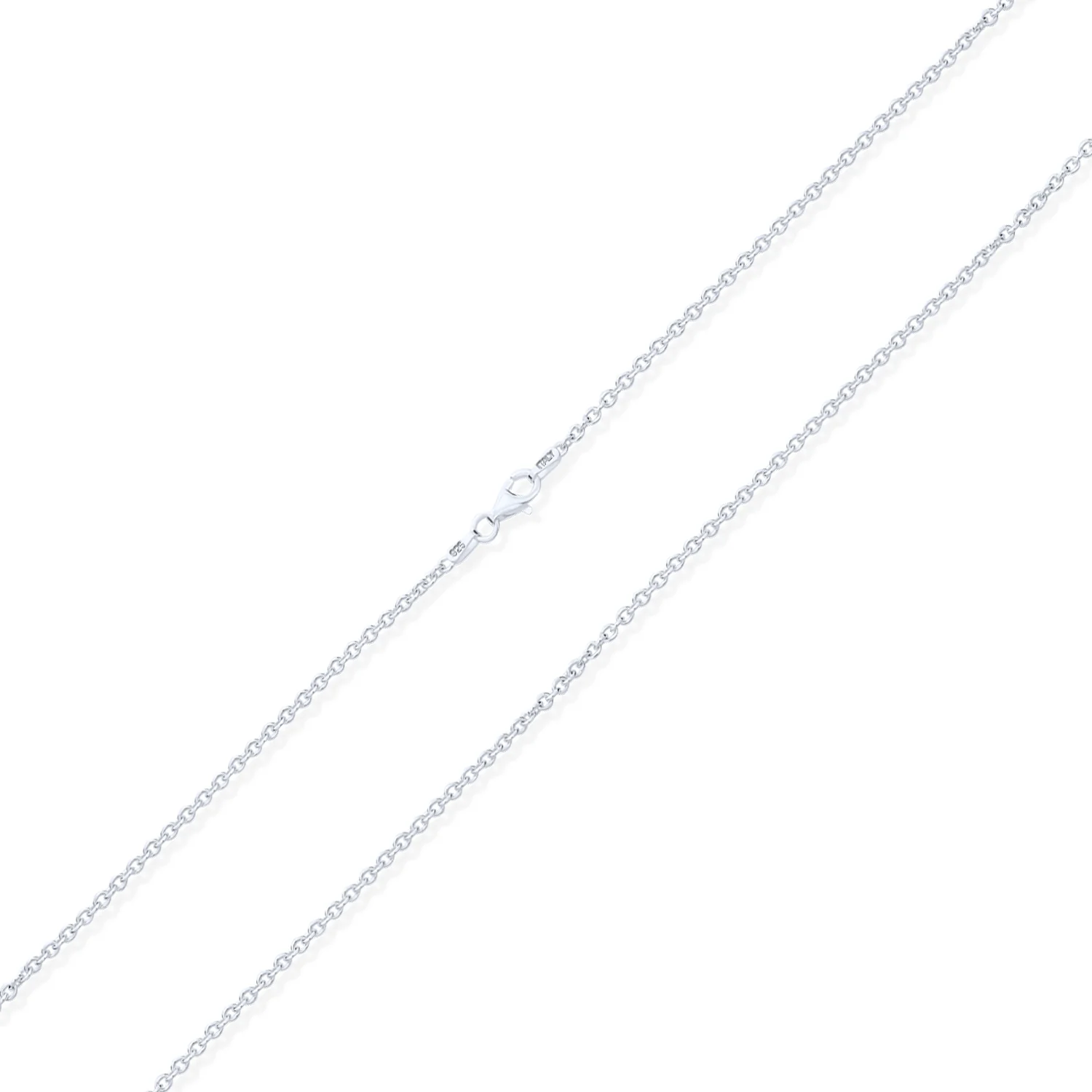 Sterling Silver Rolo Chain Necklace 60 Gauge Round Link Made in Italy - Image 2