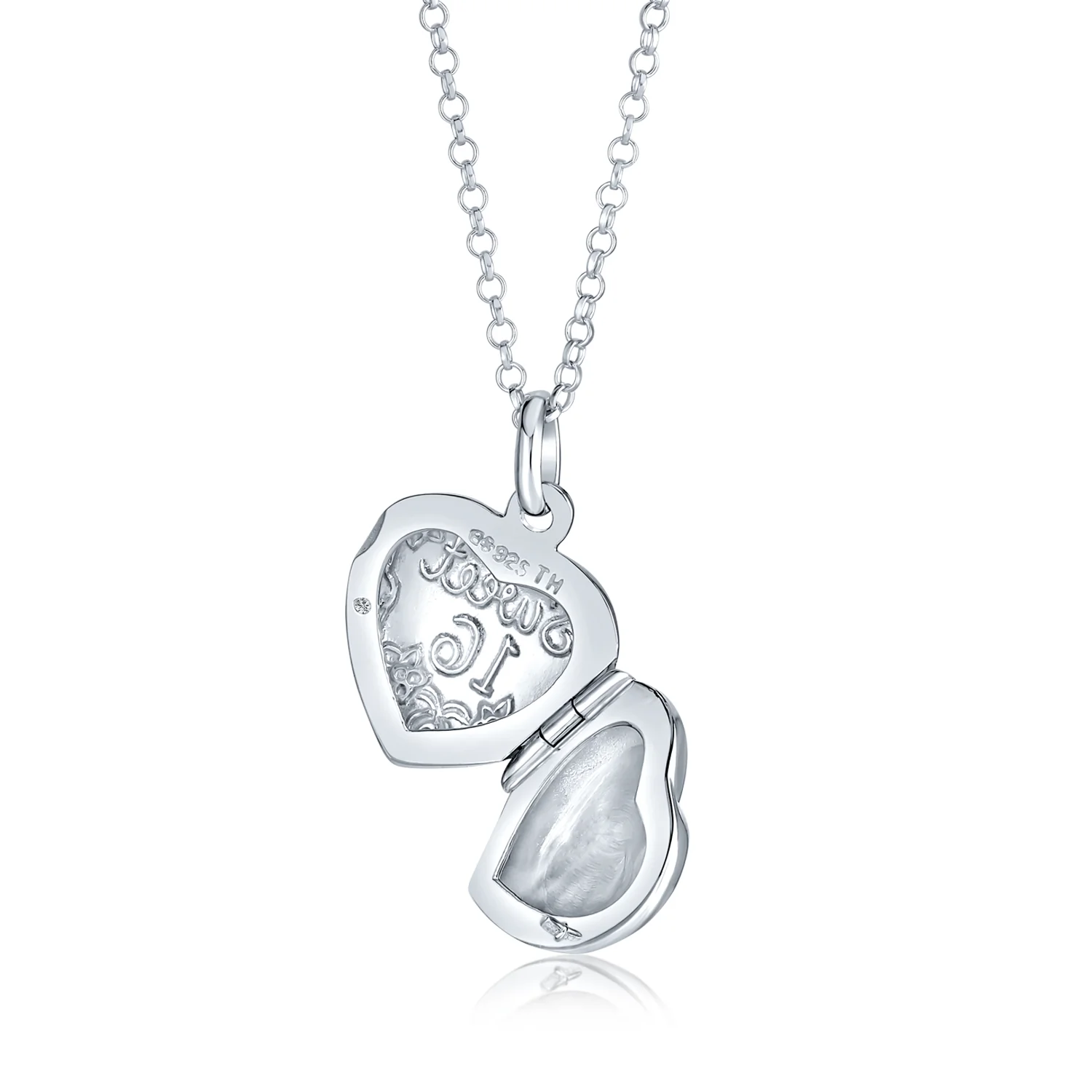 SWEET 16 Locket Necklace for Photos - Heart Flower Design Photo Holder - Image 3