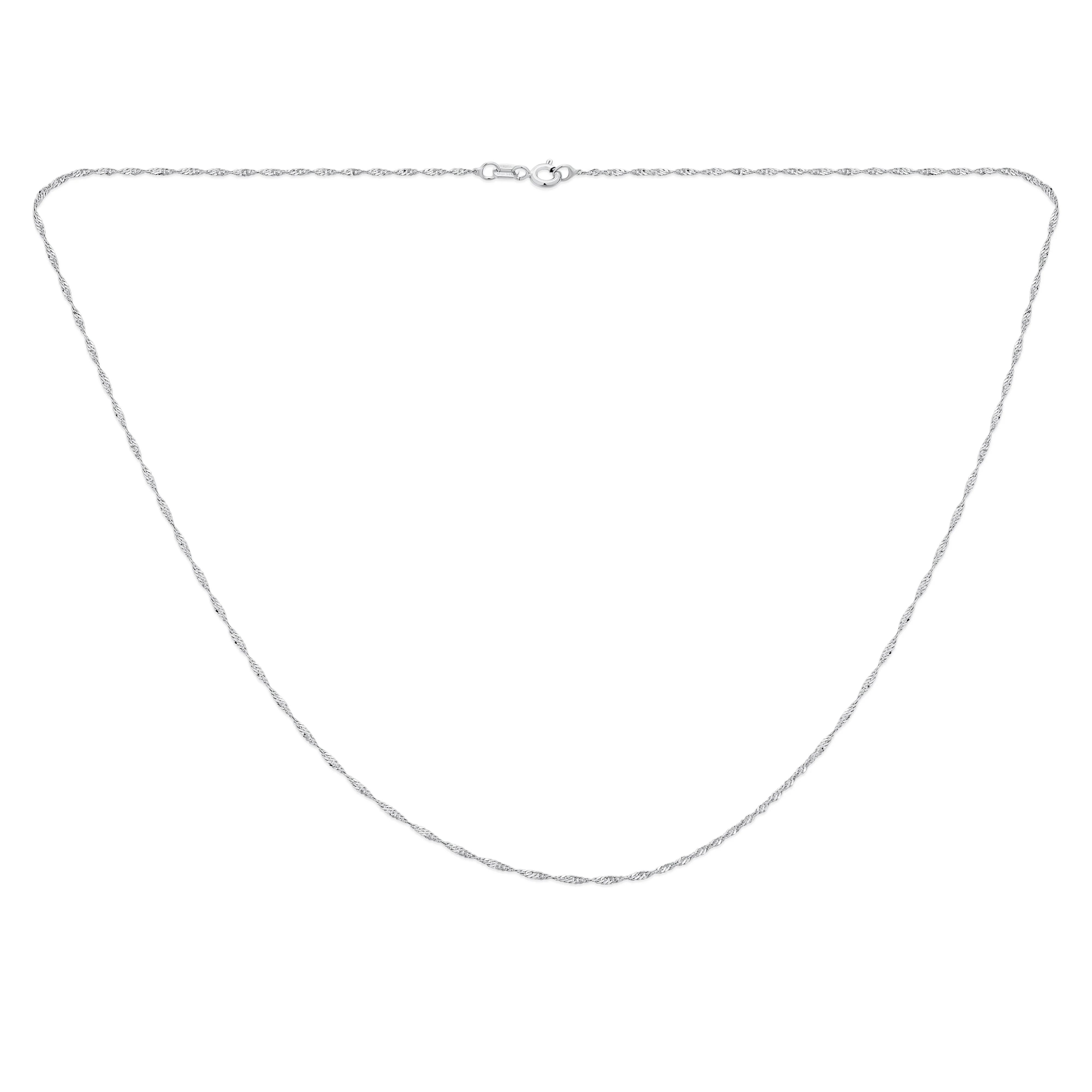 Thin 1.5MM Singapore Rope Chain Necklace Italy 16-20"