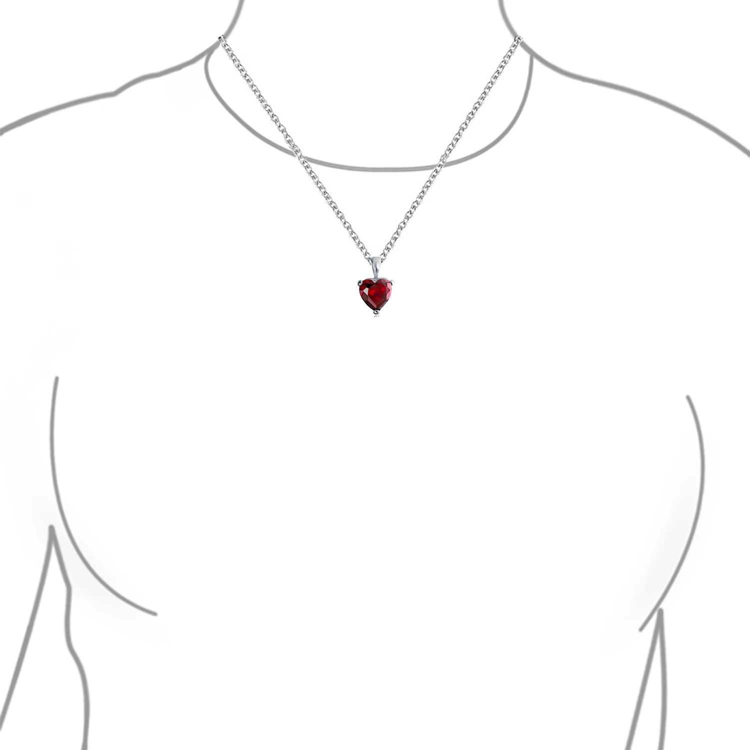 Romantic 5CT CZ Cubic Zirconia Heart-Shaped Solitaire Pendant Necklace .925 Sterling Silver - Image 13