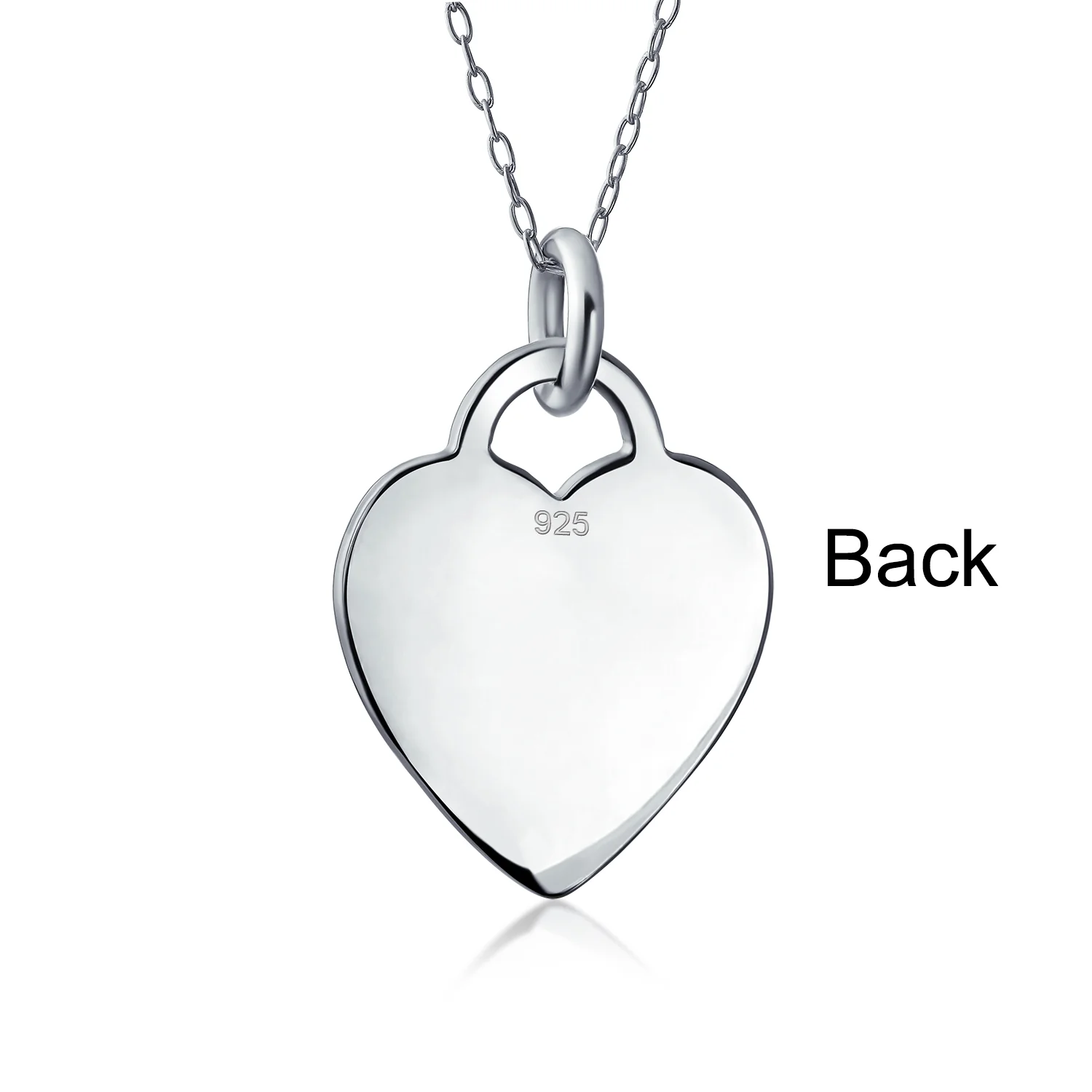 Tiny Minimalist Heart Initial Pendant Necklace Sterling Silver A-Z Alphabet - Image 32