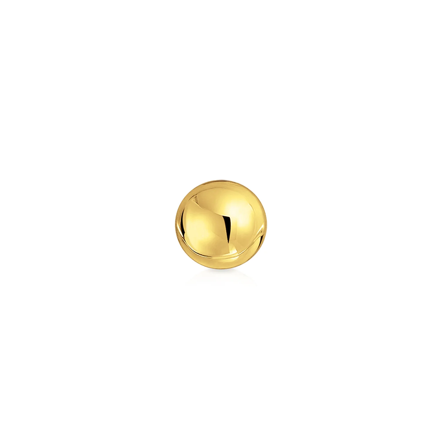 Tiny Hollow Cartilage Ear Stud 14K Gold Ball Earrings in 3MM 4MM 5MM - Image 2