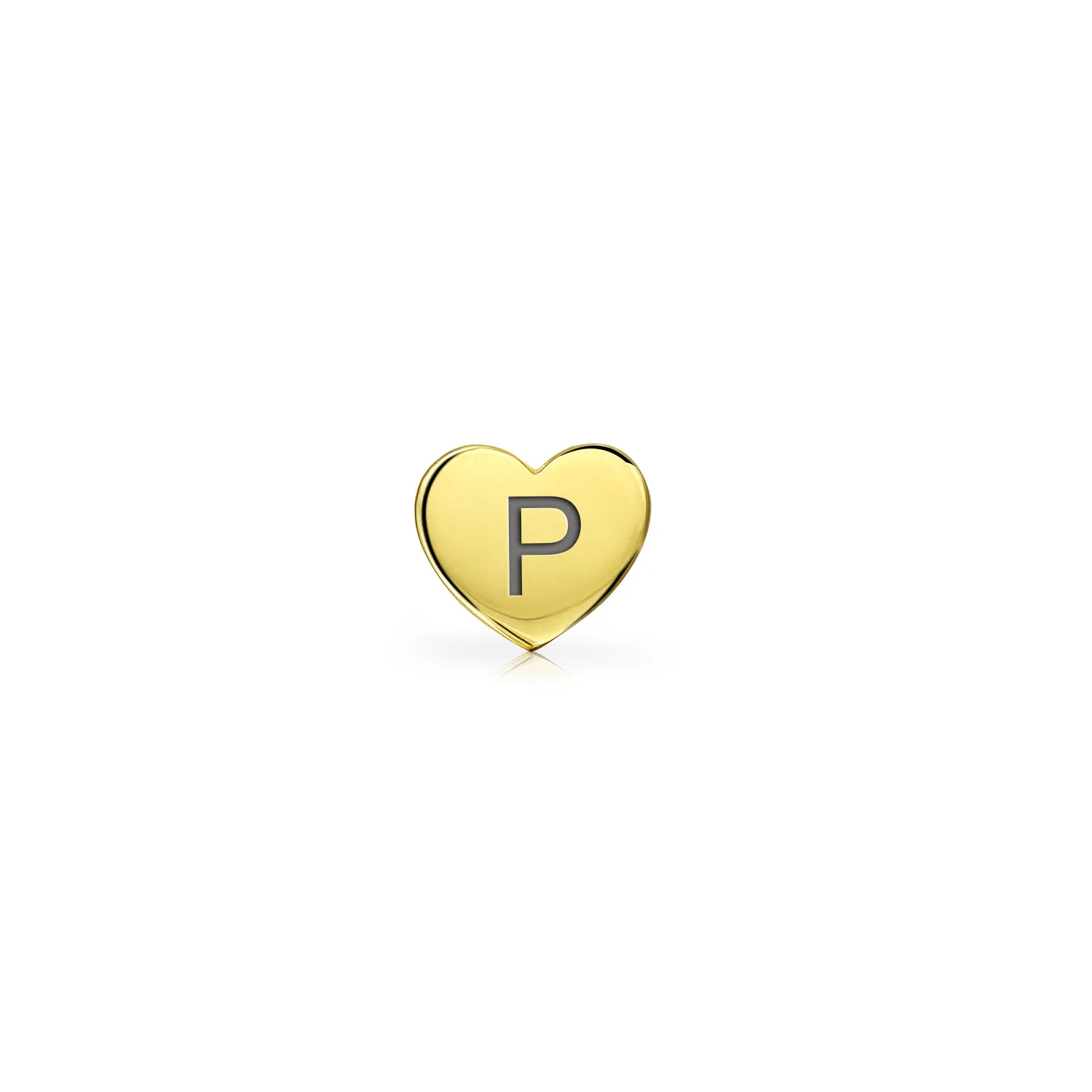 Tiny Minimalist 14K Gold Cartilage Ear Stud Helix Daith Heart Earring Screw Back - Image 44