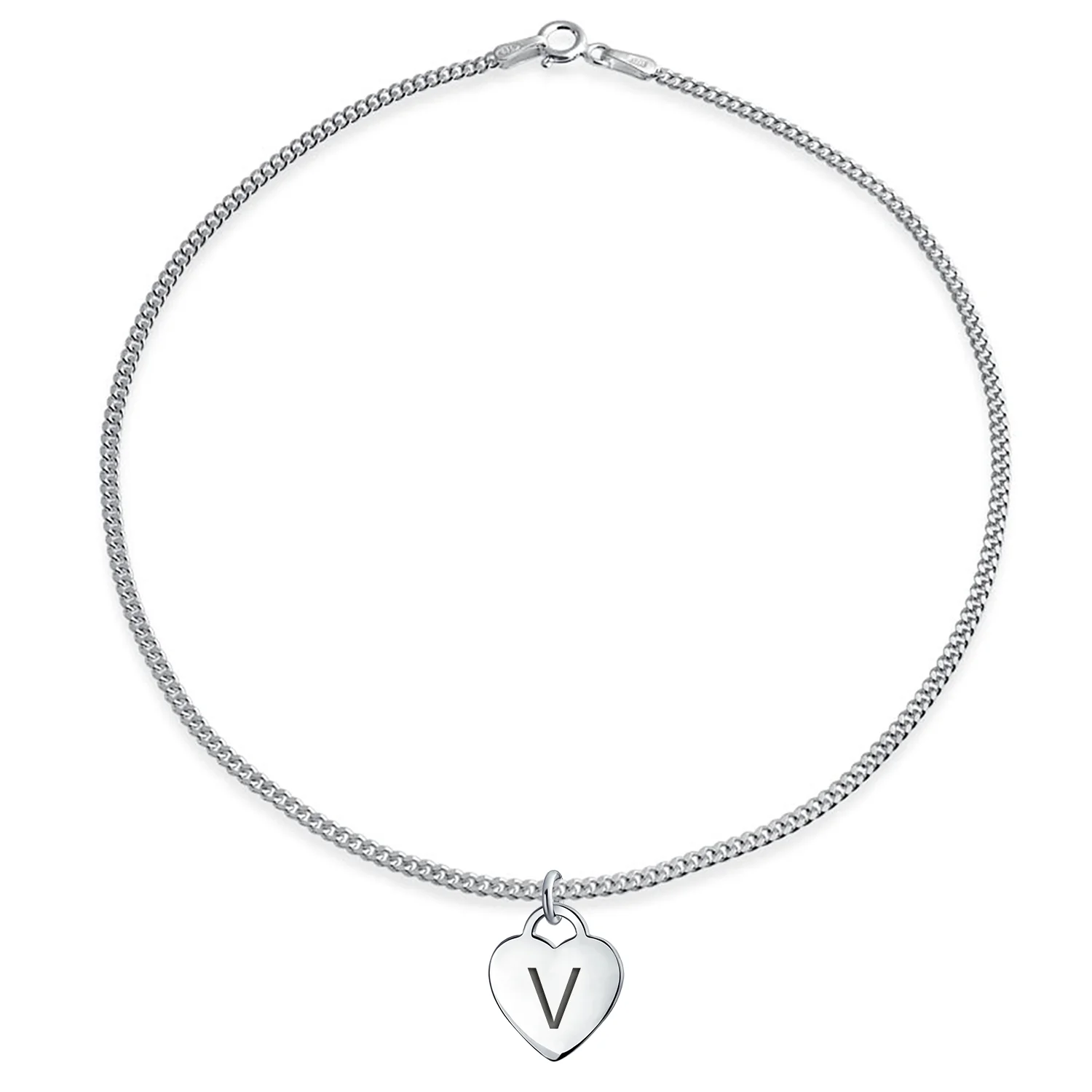 Dangling Heart Charm Anklet Ankle Bracelet Sterling Silver - Image 21