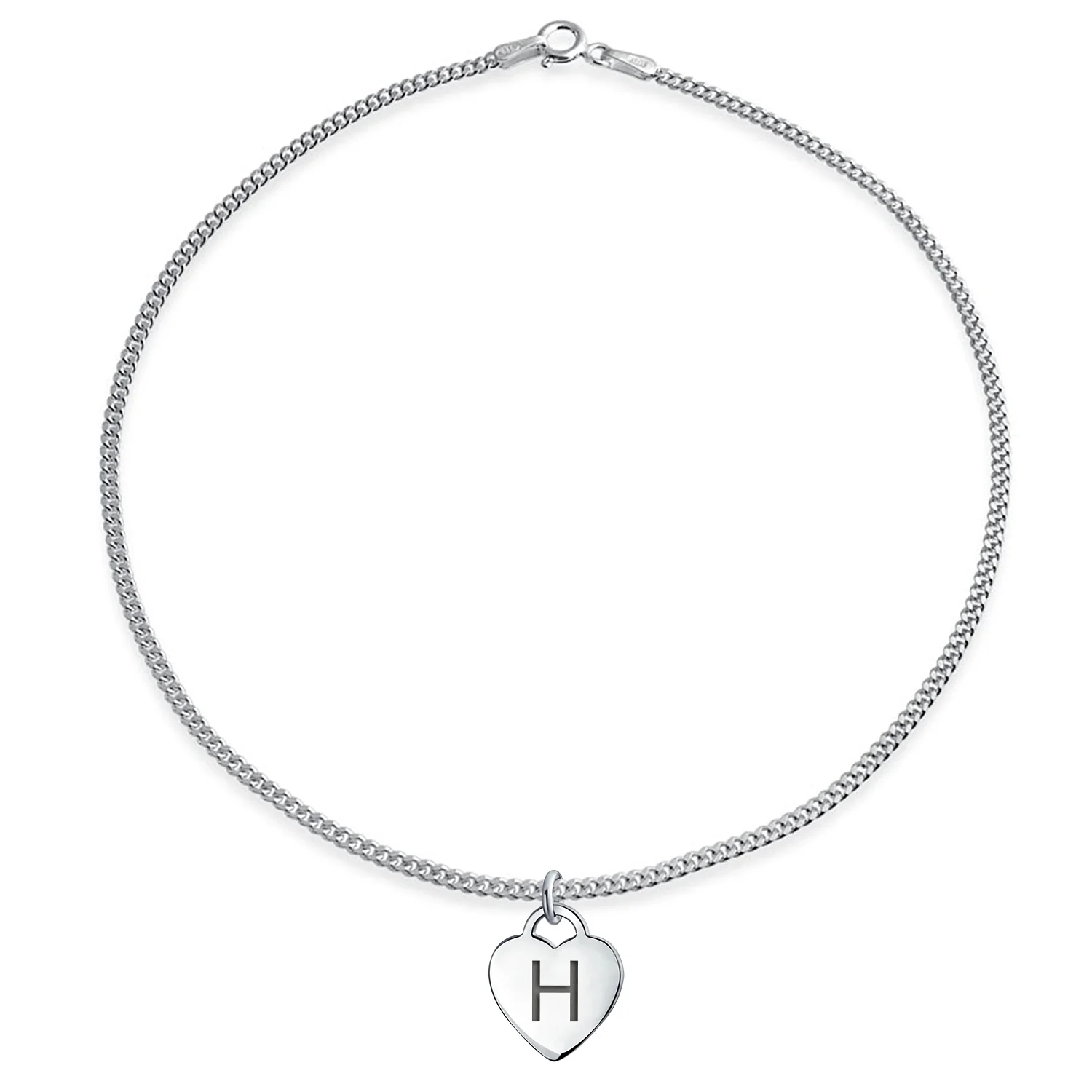 Dangling Heart Charm Anklet Ankle Bracelet Sterling Silver - Image 32
