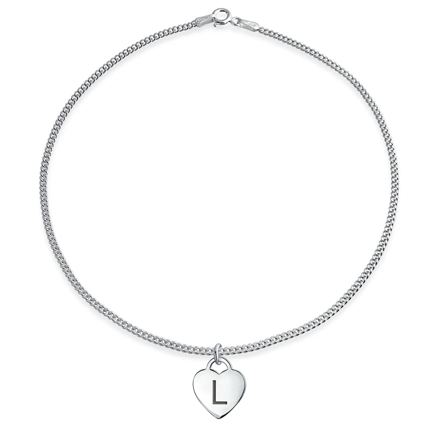 Dangling Heart Charm Anklet Ankle Bracelet Sterling Silver - Image 36