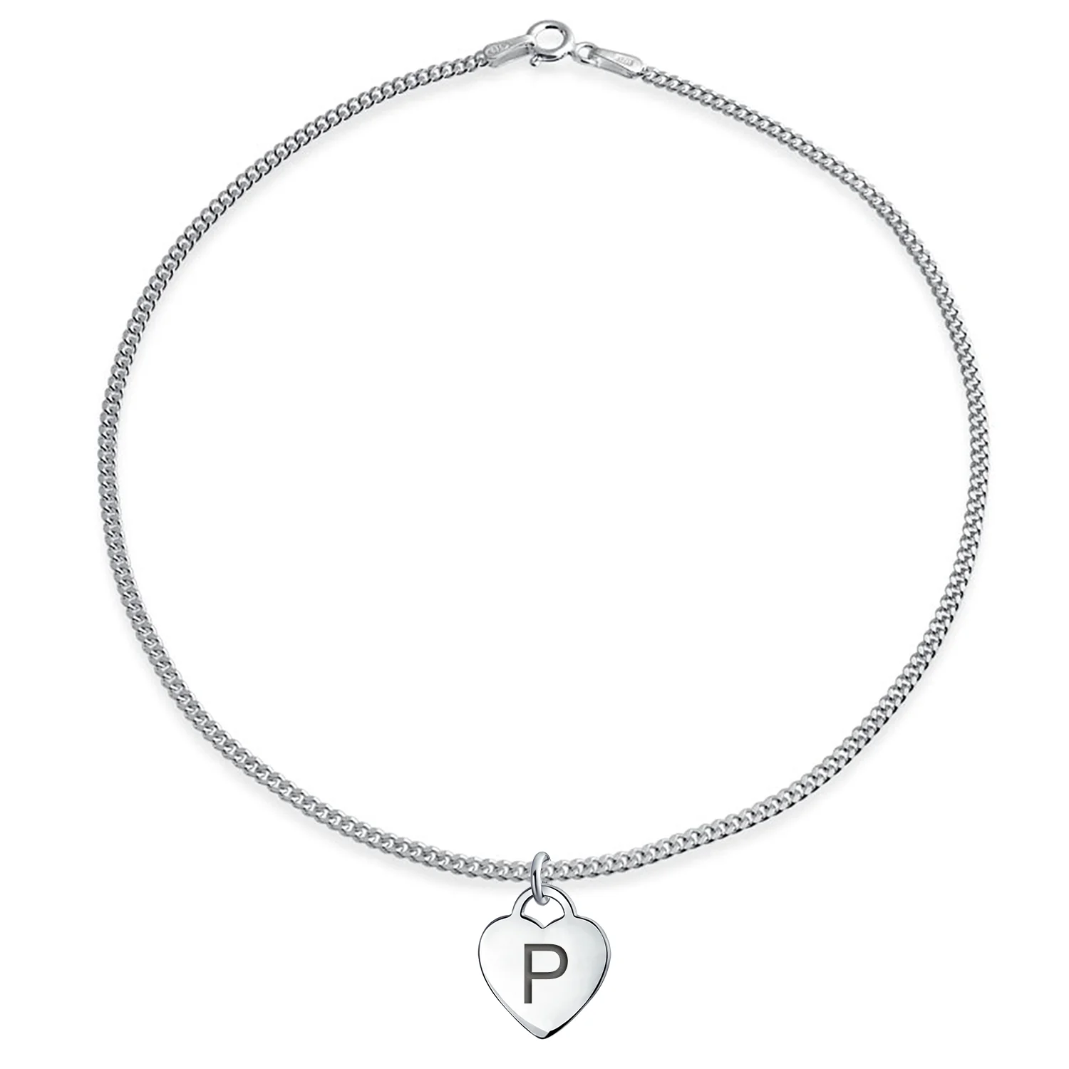 Dangling Heart Charm Anklet Ankle Bracelet Sterling Silver - Image 40