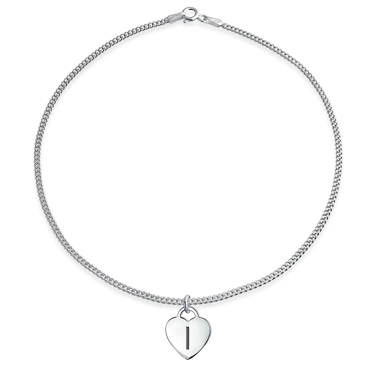 Dangling Heart Charm Anklet Ankle Bracelet Sterling Silver - Image 8