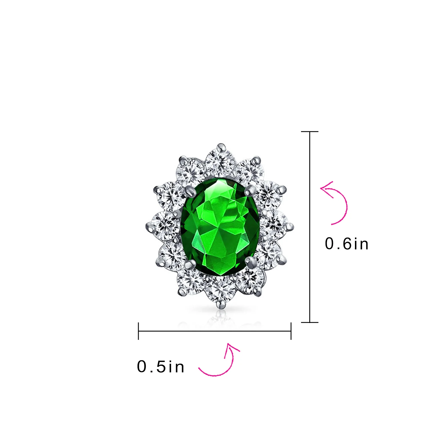 Traditional Bridal CZ Halo Oval Stud Clip-On Earrings for Non-Pierced Ears - Image 30