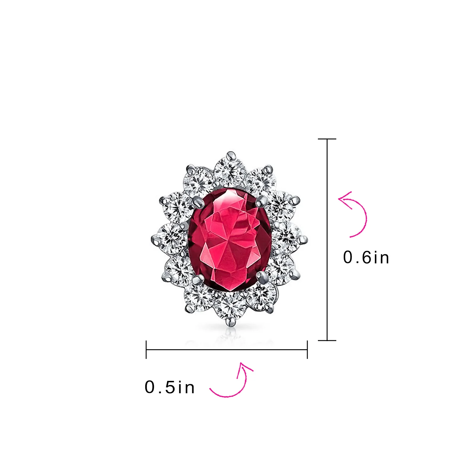 Traditional Bridal CZ Halo Oval Stud Clip-On Earrings for Non-Pierced Ears - Image 31