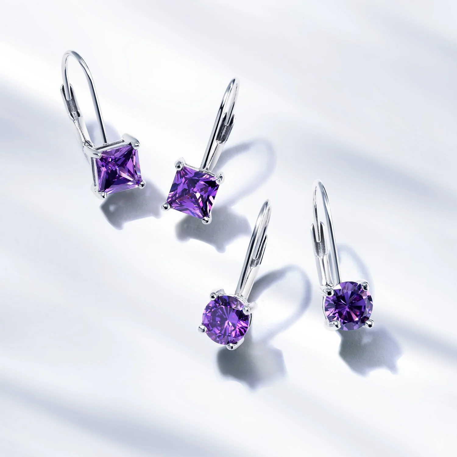 Classic Round 1CT CZ Solitaire Drop Stud Earrings .925 Sterling Silver Leverback - Image 43