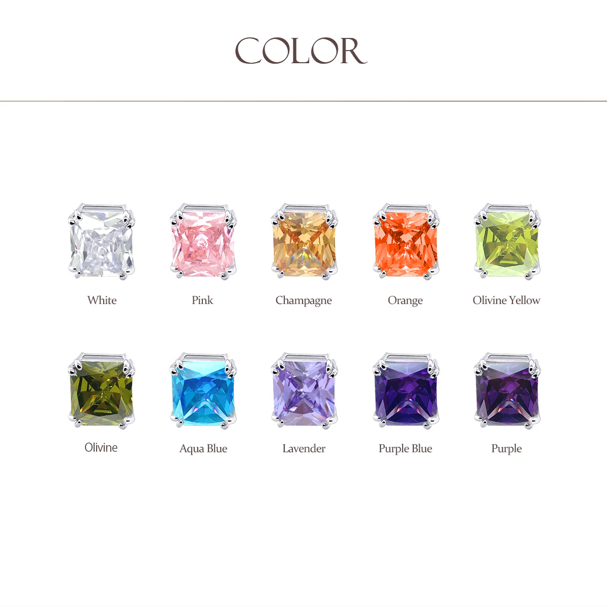 Traditional Large 7CT Emerald Cut CZ Clip-On Earrings Silver Plated Non-Pierced - Image 36