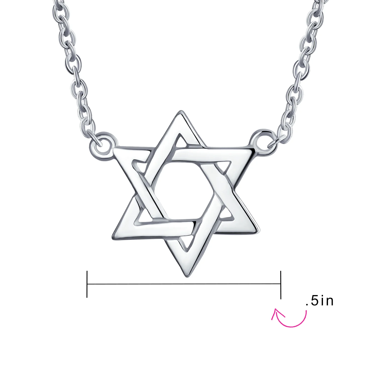 Traditional Magen Judaic Star Of David Pendant Necklace 14K Gold Plated Silver - Image 5