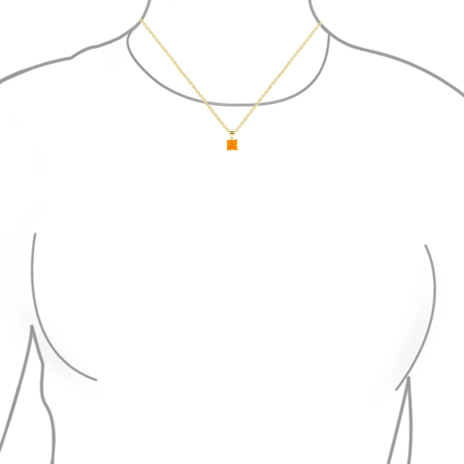 Traditional Dainty Square Opal Gemstone Pendant Necklace Gold Plated Silver - Image 9