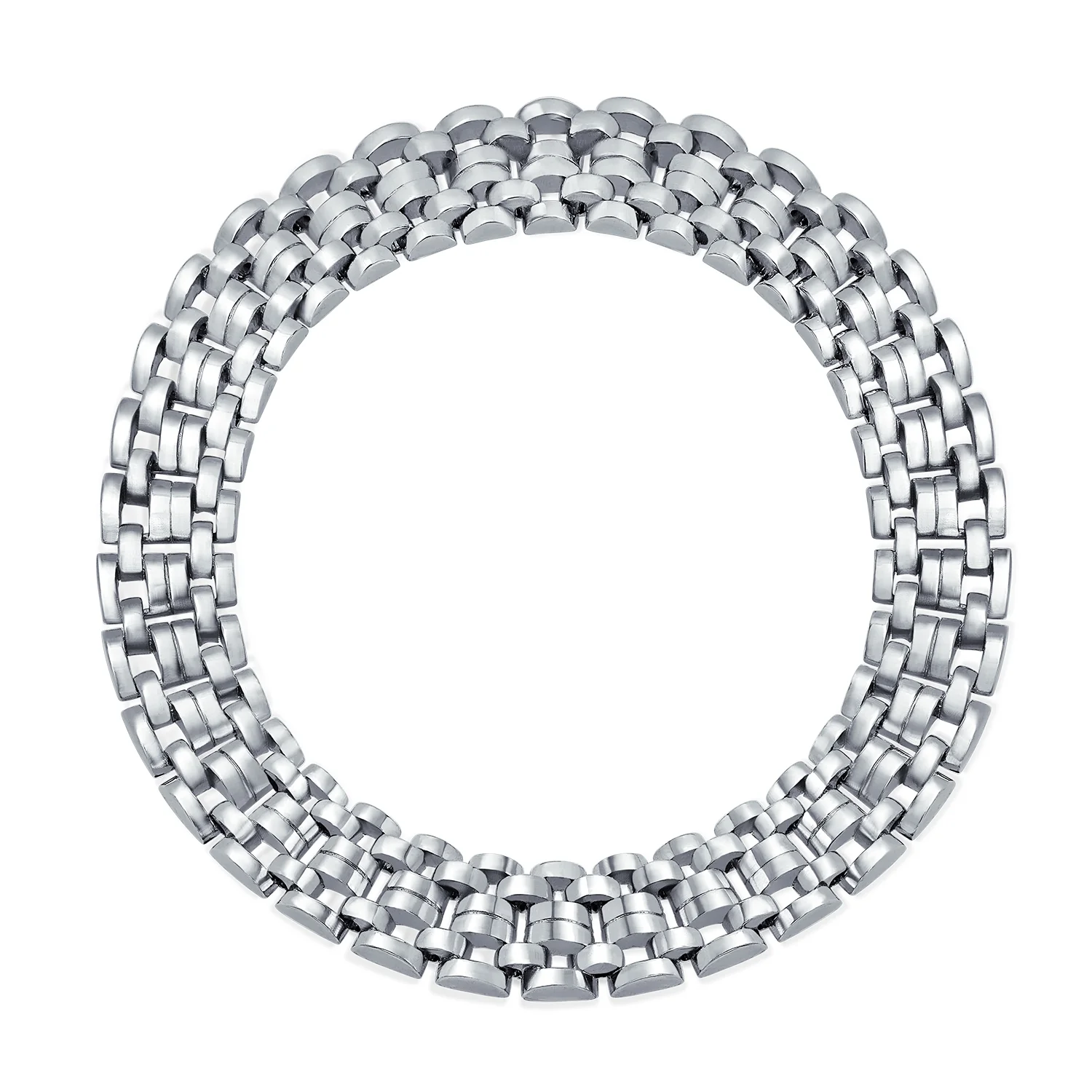 Traditional Panther Link Chain Collar Statement Necklace Gold or Silver Plated