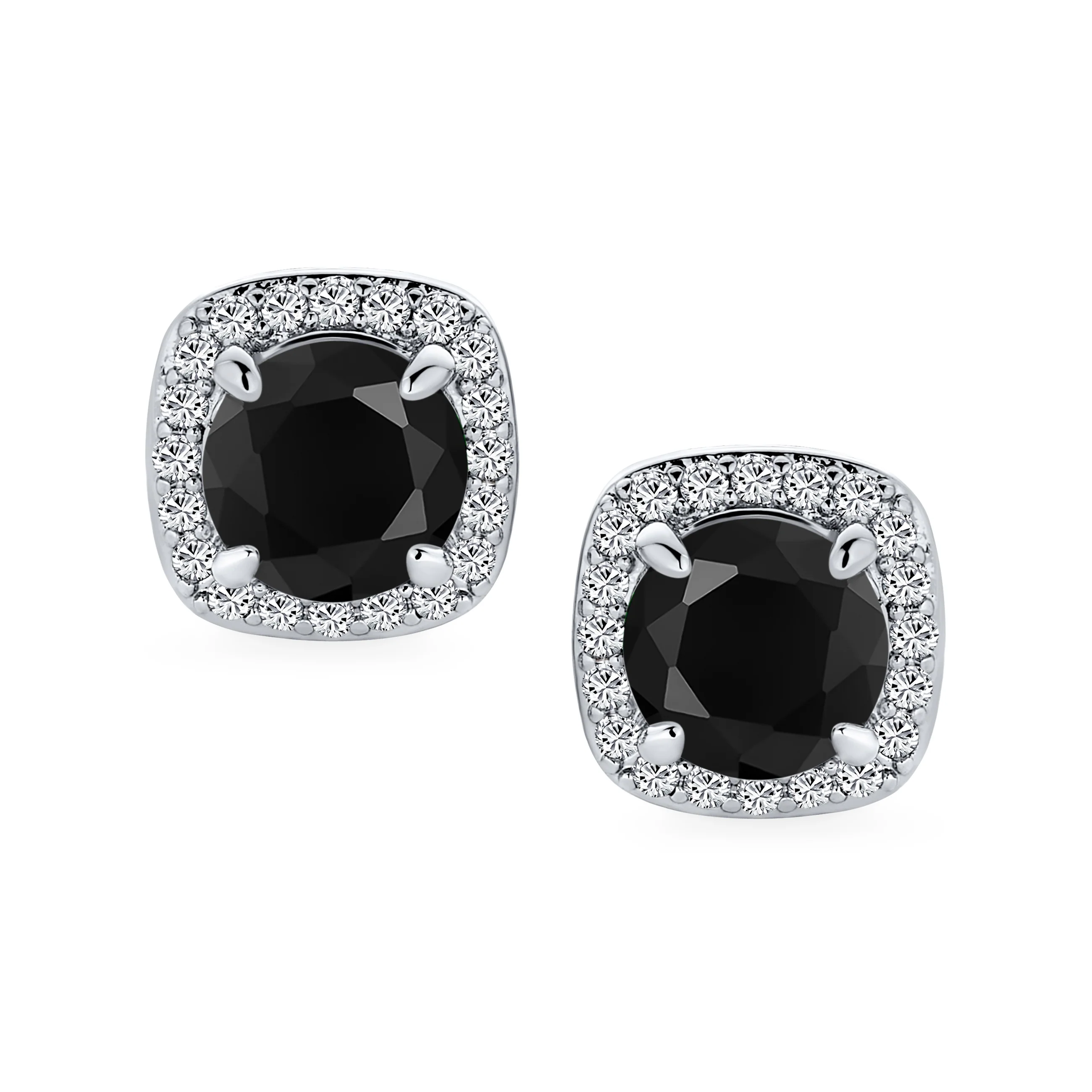 Traditional 2CT Round CZ Solitaire Halo Clip-On Earrings GoldSilver Non-Pierced - Image 5