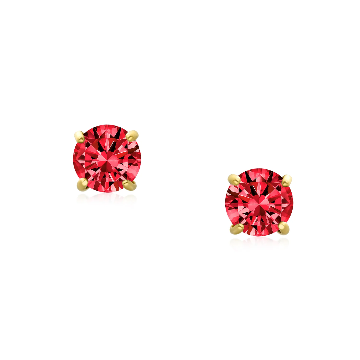 Traditional Tiny CZ Stud Earrings 14K Gold Solitaire Screw Back 3MM 4MM - Image 18