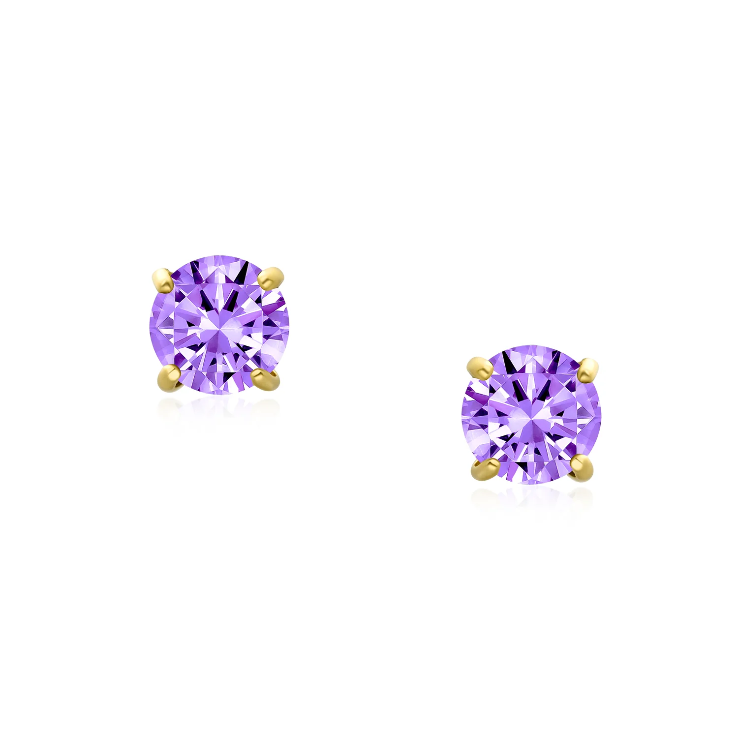 Traditional Tiny CZ Stud Earrings 14K Gold Solitaire Screw Back 3MM 4MM - Image 21