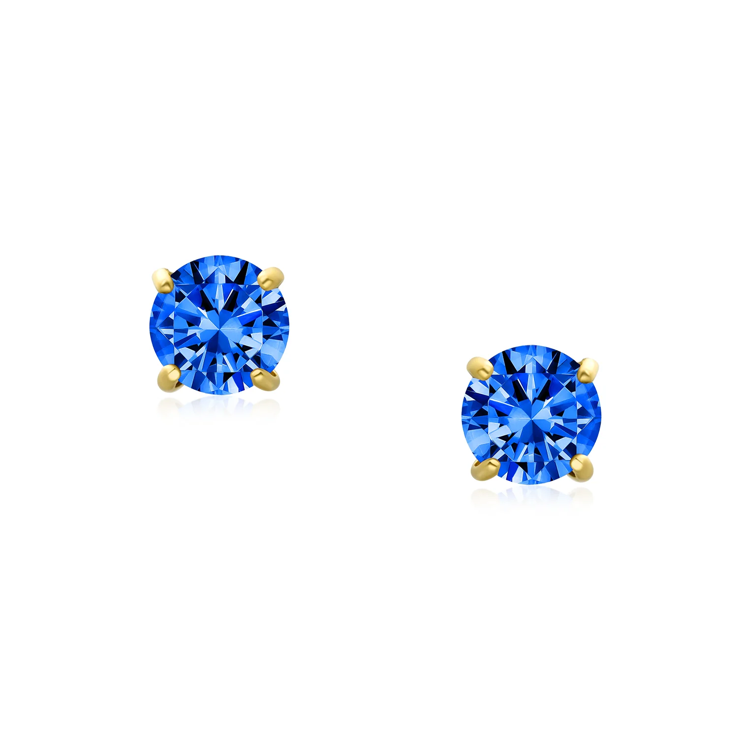 Traditional Tiny CZ Stud Earrings 14K Gold Solitaire Screw Back 3MM 4MM - Image 23