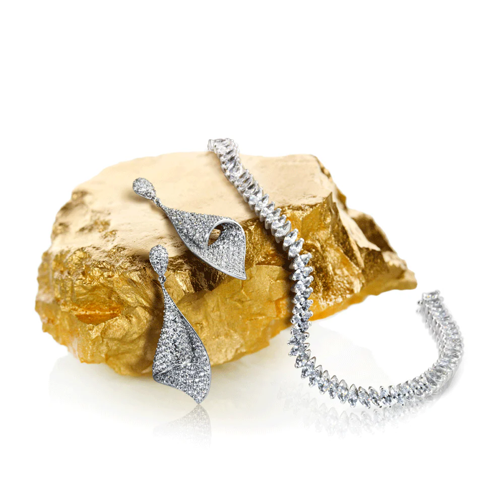 Alternating Marquise Shape Cubic Zirconia CZ 25 CTW Statement Tennis Bracelet - Image 21