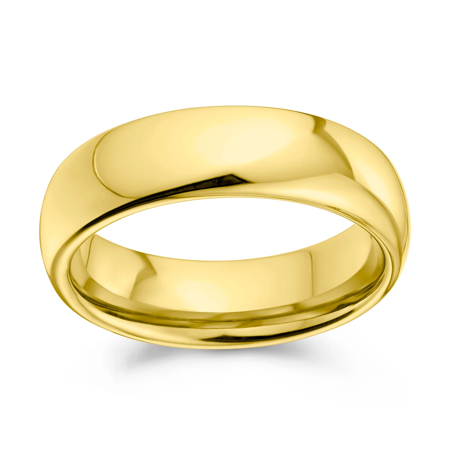 Plain Dome 6MM Wedding Band Ring Black Silver Rose Gold Titanium Comfort Fit - Image 5
