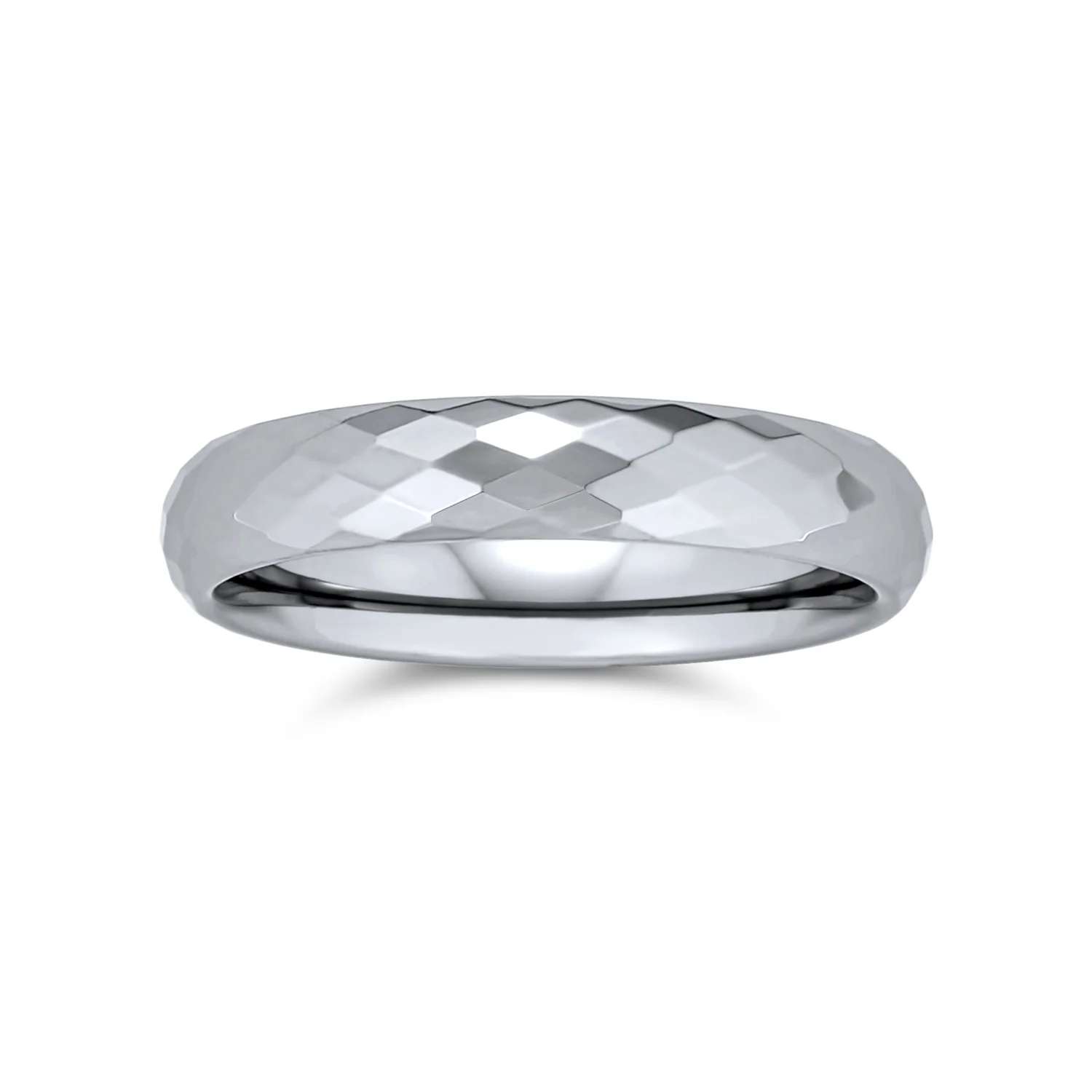 Titanium Wedding Band Prism Cut Titanium Ring Comfort Fit - Image 4