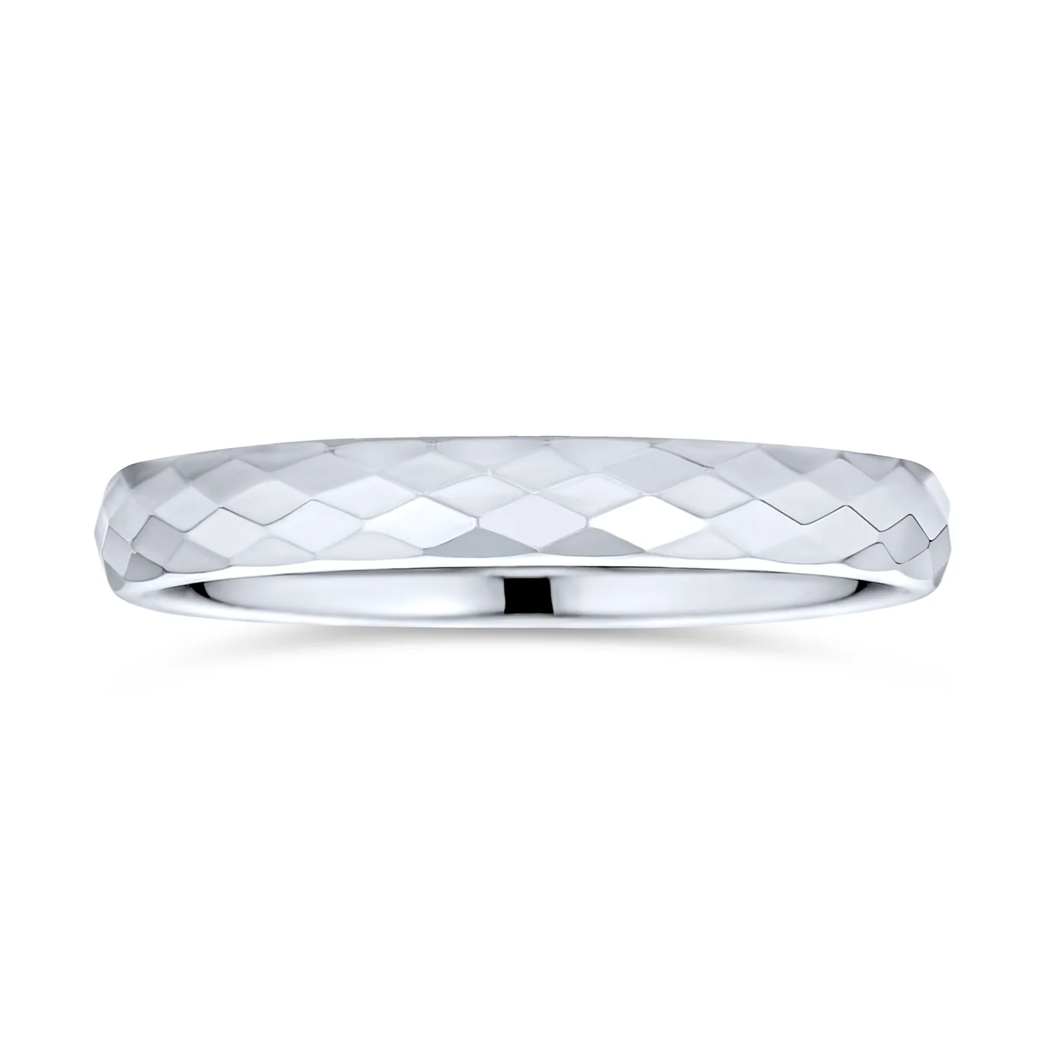 Titanium Wedding Band Prism Cut Titanium Ring Comfort Fit - Image 6