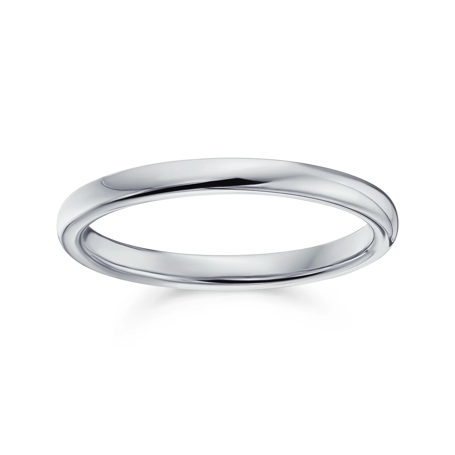 Thin 2MM Dome Wedding Band Ring Black Silver Rose Gold Titanium Comfort Fit - Image 7