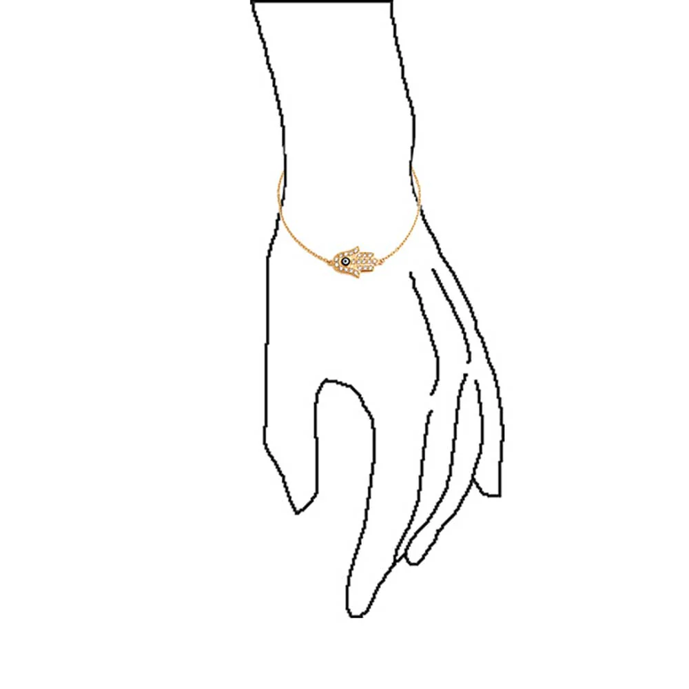 Turkish Amulet Evil Eye Chain Link Bracelet Gold Plated - Image 6