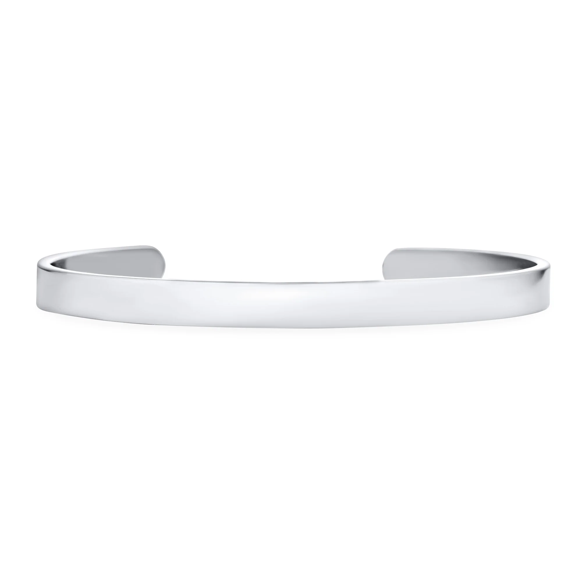 Unisex Black Plated Stainless Steel Cuff Bracelet Slender Stackable Bangle