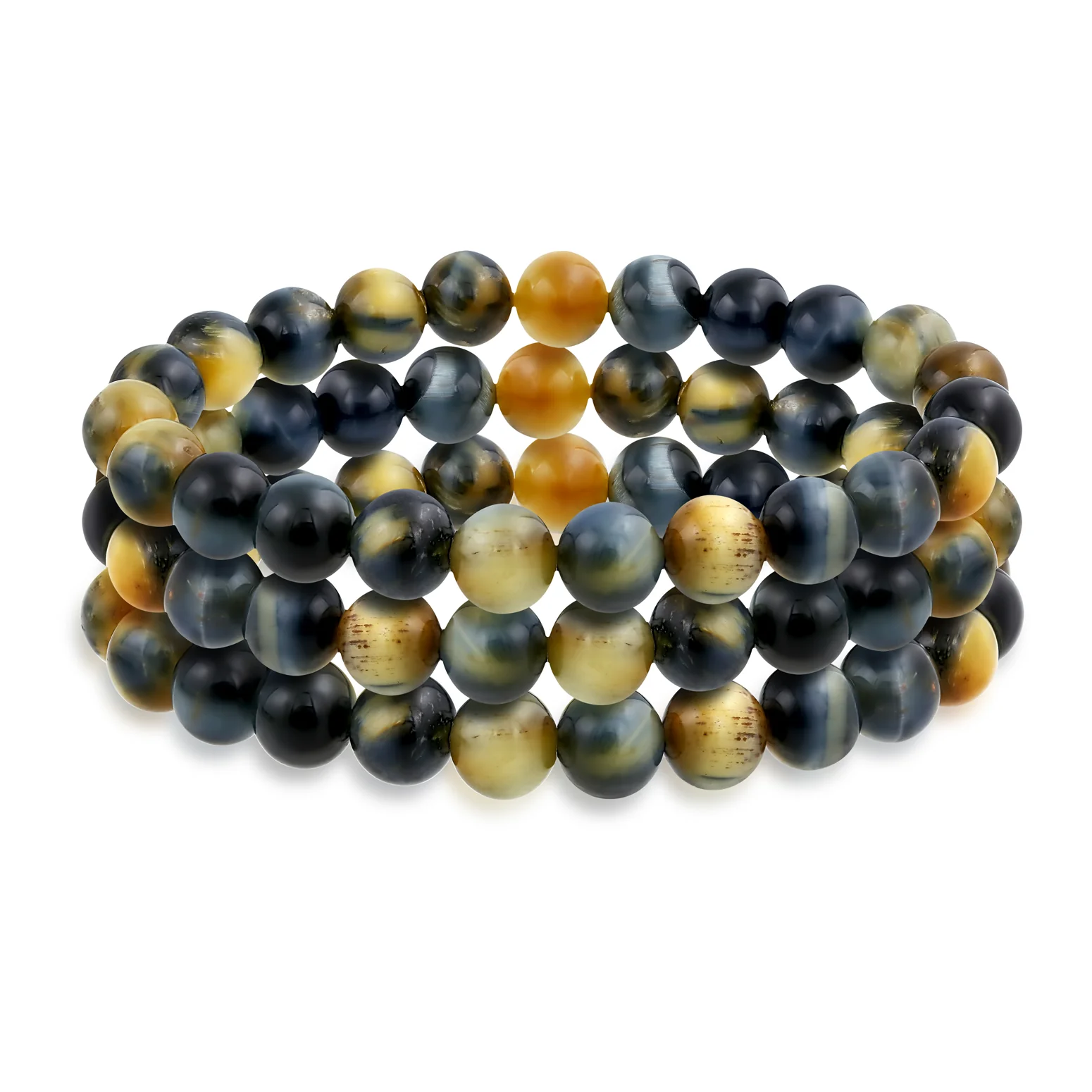 Set Of 3 Natural Moonstone 8MM Bead Stretch Bracelet Stacking Strands - Image 19