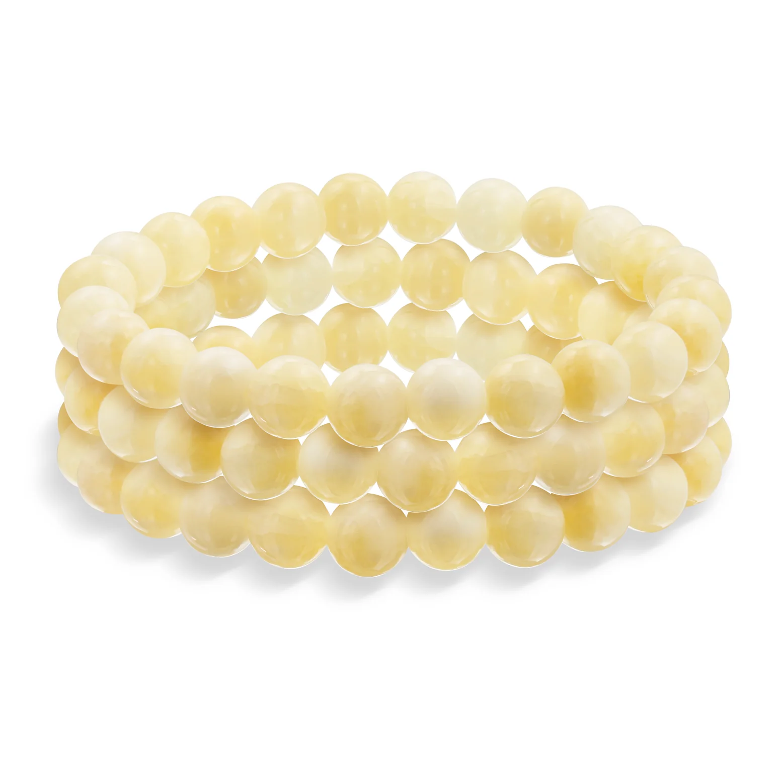 Set Of 3 Natural Moonstone 8MM Bead Stretch Bracelet Stacking Strands - Image 21