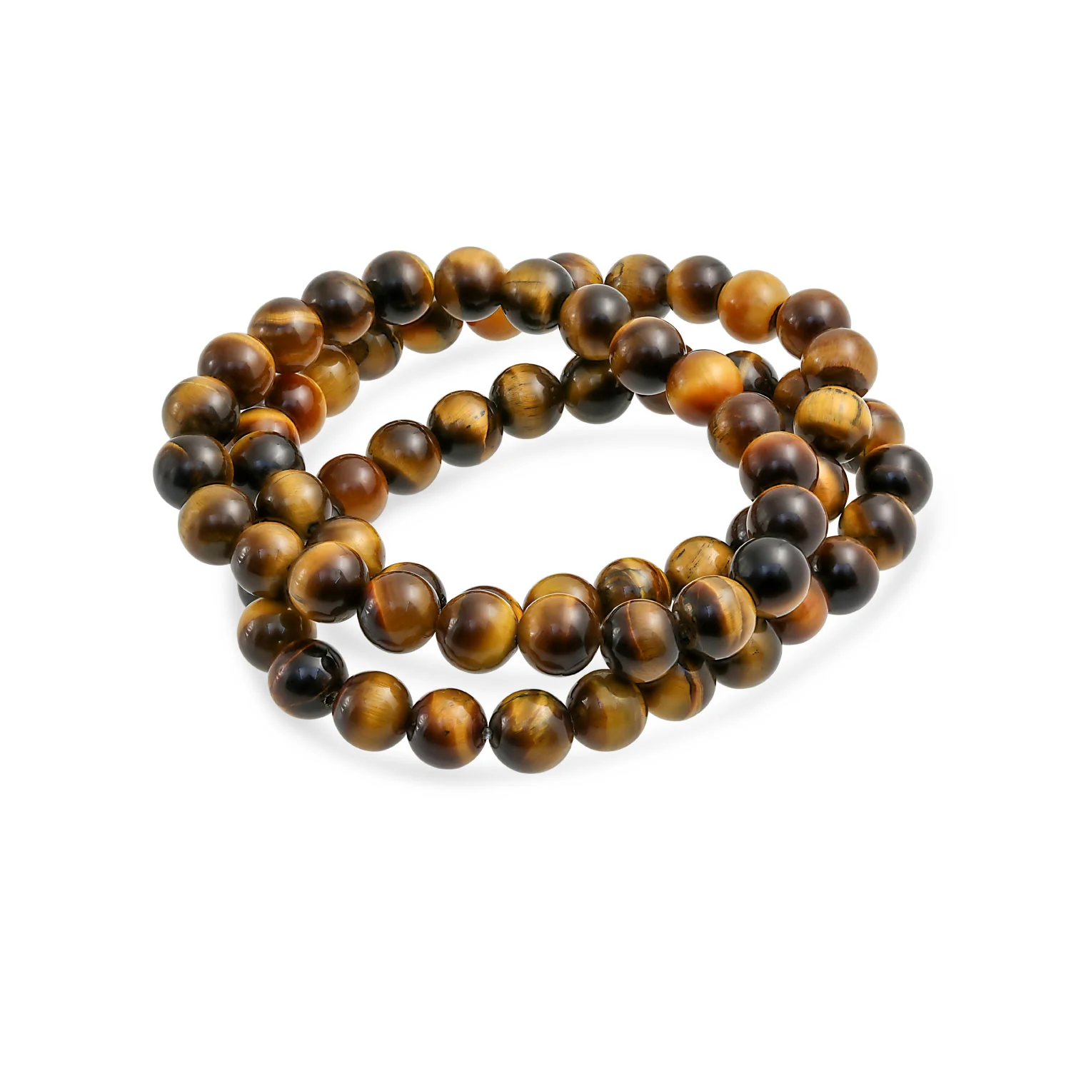 Set Of 3 Natural Moonstone 8MM Bead Stretch Bracelet Stacking Strands - Image 24